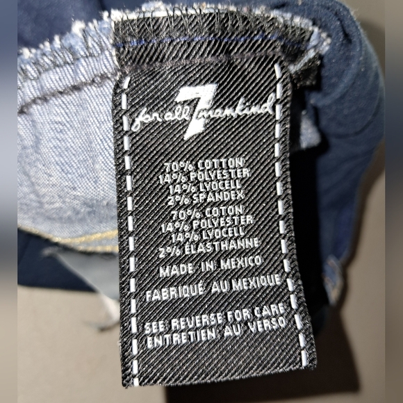 7 For All Mankind Women Maternitt Blue Jeans - Picture 5 of 13